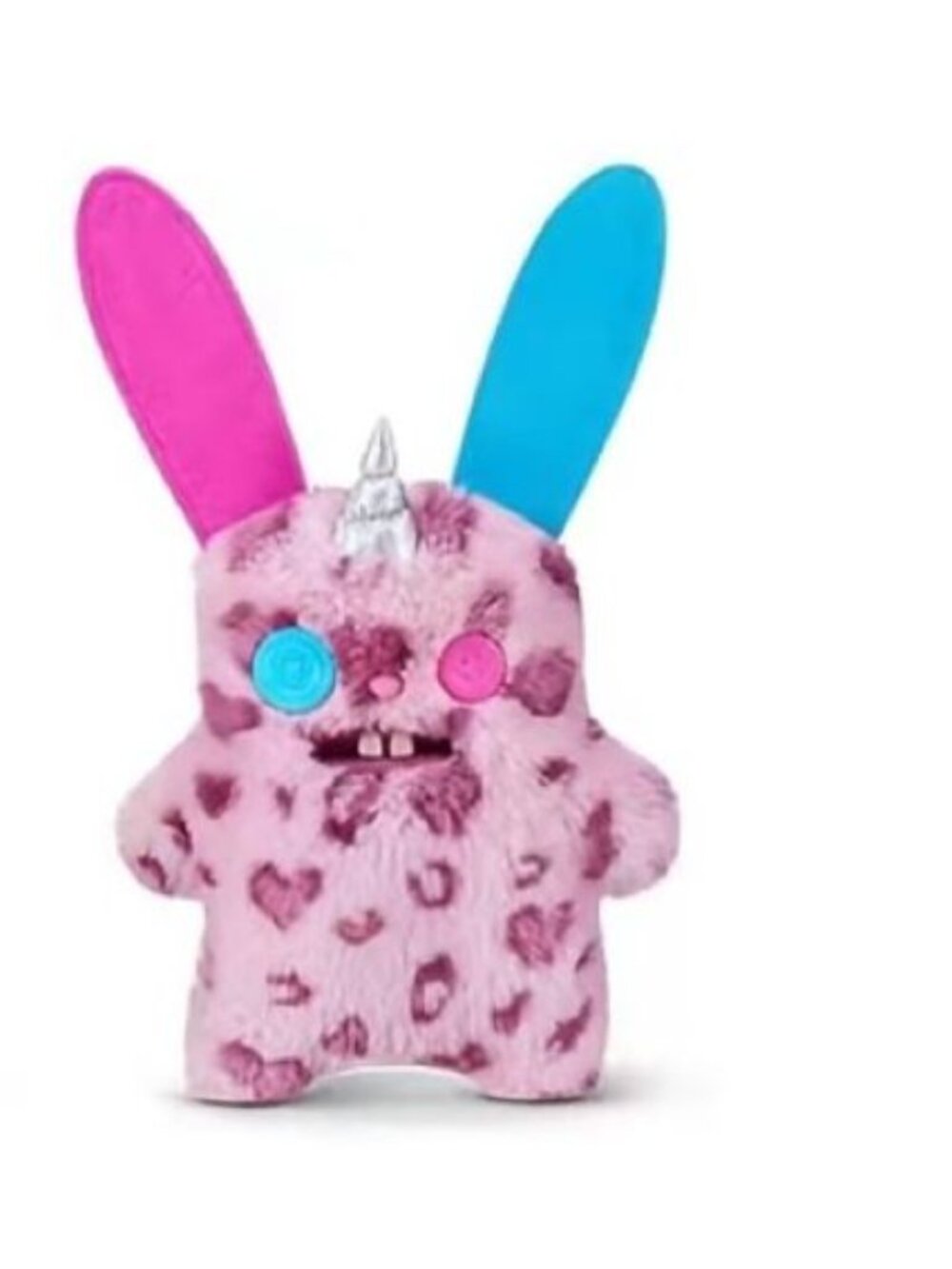 New Fuggler Fugglercorns Monster Unicorn Pink Cheetah Rabid Rabbit 9" Plush